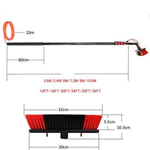 Window Cleaning Pole Cleaner Kit Water/Hose Pole Cleaning Brush Equipment Extendable Outdoor Cleaning Tools Photovoltaic and Solar Panels,5.4M/18FT
