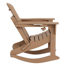 2 Pack HDPE Folding Adirondack Rocking Chair with Retractable Ottoman