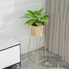 Plant Container Bonsai Pot Floor-standing Green Flower Pot Rack Fashion Iron Flower Rack Potted Plant Stand Flower Holder Living Room Indoor Balcony Decorate Flower Pots (Color: Black s+l) (Green s+l