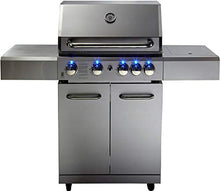 MCP Island Grills Stainless Steel Propane or Natural Gas BBQ Grill, with 5 Burners, Rotisserie, Side Burner, and Free Protective Cover