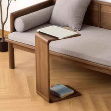 Coffee Table Small C-Shaped Living Room Simple Solid Wood Side Table Sofa Side Table Small Coffee Table Corner Table Movable Small Apartment Bedroom ModerCenter Table for Living Room(C)