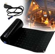 Heated Snow Melting Mats for Entrances Stair, 2 in/h Speed Heated Outdoor Mats for Winter Entrances, Non-Slip Heated mat Heating Entrance kit for Residential Industrial (Color : Black, Size : 60 x 3