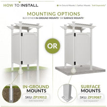 Zippity Hampton Outdoor Shower Enclosure, White Vinyl DIY Kit