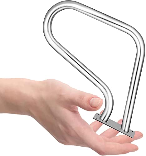MSHOSAC Swimming Pool Safety Hand Rail Pool Handrails, 304 Stainless Steel Swimming Pool Hand Rail with Armrest Cover 32X22.5in/81x57cm