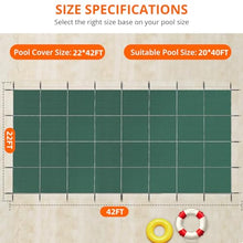 Garvee Ultra-Dense Pool Safety Cover 22x42ft with Anchors Green
