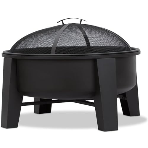 Real Flame Forsyth Wood Burning Fire Pit 360-BLK Black