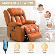 HTERWQEA Overstuffed Power Lift Recliner Chair with Massage & Heat