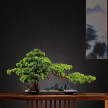YXIANG56Q Fake Plants Zen Ornaments Simulation Tree Bonsai Entryway Living Room Fake Pine Tree Indoor Green Plants Decorative Landscaping Bonsai Tree