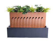 Hi-Line Gift Ltd. Two-Toned ZINC Metal Fountain with Planter, Rust; Black