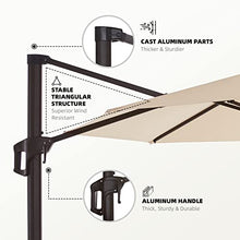 wikiwiki 11 FT Cantilever Patio Umbrella Tan