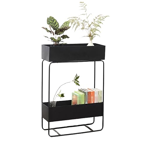Simple Trending Plant Stand 2-Tier Plant Shelf For Indoor Outdoor Metal Small Plant Display Rack For Living Room Bathroom Balcony Creative And Fresh Flower Pot Stand Multifunctional Storage Rac
