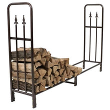 EliteBloom 182Cm Large Firewood Log Rack, Heavy Duty Steel Outdoor Indoor Wood Storage Stand for Fire Pit, Stove