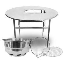 37.5" X 27" Korean BBQ Grill Foldable Outdoor Small Table Charcoal set