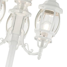 Livex Outdoor Post Light with Clear Beveled Glass Shades Black