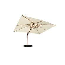 OROTLECT 13ftx10ft Rectangular Cantilever Patio Umbrella Offset Hanging Umbrella with Crank Lift Cream Polyester Canopy for Garden Deck Poolside Outdoor