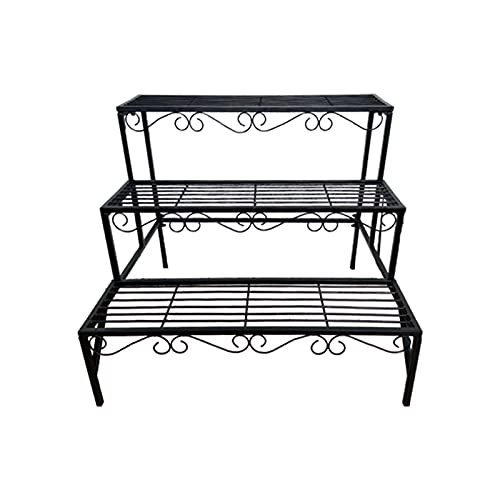 iumLeap Plant Stand 3-Layer Stepped Flower Pot Stand, Metal Assembly Succulent Plant Stand Flower Stand