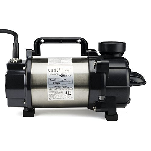 Aquascape 29977 Tsurumi 9PL Pump Solids Handling Skimmer and Pondless Waterfall Vault for Pond Water Feature Waterfall Garden, 6900 GPH 20 feet Cord 2 inch Discharge