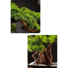 YXIANG56Q Fake Plants Zen Ornaments Simulation Tree Bonsai Entryway Living Room Fake Pine Tree Indoor Green Plants Decorative Landscaping Bonsai Tree