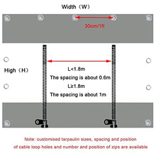 KGUDYS Clear Outdoor Curtains, PVC Heavy Duty Waterproof Sheet,Transparent Vinyl Curtains,Divider Curtains with Zip,Weatherproof,Balcony Curtains,WxH-5x5m/16x16ft