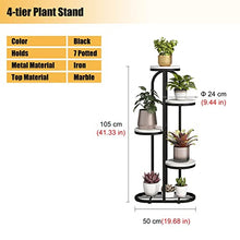 ZOCWJK Plant stand4 Tier Plant Stand Floor Standing 7 Flower Pots Metal Plant Storage Holder for Living Room Garden Corner Space Saving,Gold
