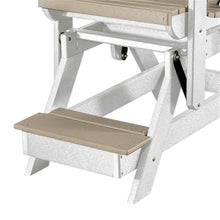 American Furniture Classics OS Home and Office Model 516WWWT Fan Back Balcony Glider in Weatherwood with a White Base