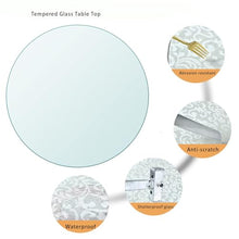 Pealihuy Glass Table Cover Protectors for Dining Table, Round Glass Table Top for Outdoor Patio Table, Clear and Heavy Tempered Glass Sturdy Wear-Resisting(100cm(40 in))