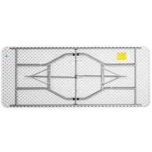 PRO&Family 10 Pack! 30" x 72" White Plastic Folding Table. Folding Desk Bar Table Coffee Table Folding Camping Table Outdoor Bar Portable Table Foldable Table Bistro Table
