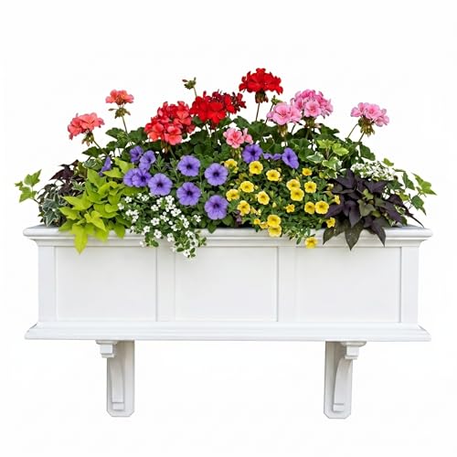 Good Directions 36 Inch Long Greenwich Vinyl Window Box Planter, Maintenance Free Cellular PVC, Outdoor Flower Box for Windows, Porch & Deck