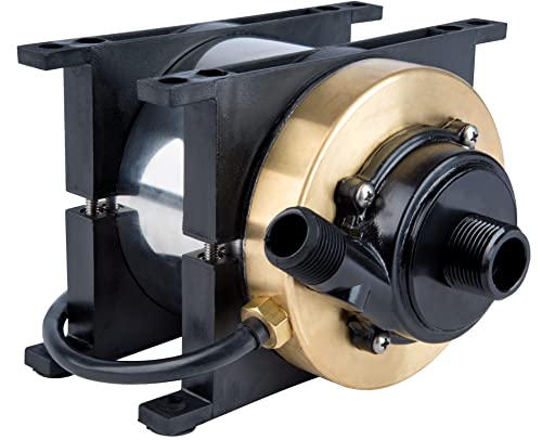 Little Giant Cal Marine MS1200-6B 115 Volt, 1200 GPH Marine Air Conditioner Pump with 6-Ft. Cord (plug-less) and Mounting Bracket, Steel/Bronze, MS1200-6B