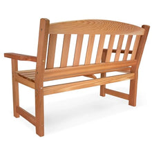 All Things Cedar 51 Inch Wooden Garden Bench, Outdoor Patio Seating Chair, Natural