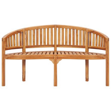 vidaXL Banana Bench 59.4" Solid Teak Wood