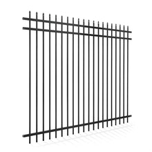 Fencer Wire Heavy Duty Pinnacle Fence Barrier Panel, 6FT Height X 8FT Width Anti-Rust Metal Fencing Panel, 2” Diameter Steel Outdoor Decorative Garden Fence Panel, Single Panel