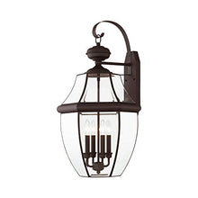 Livex Outdoor Wall Lantern with Clear Beveled Glass Shades Bronze