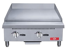 Commercial Countertop Griddle, ETL 24" Flat Top Grill Natural Gas (NG) / Propane, 2 Burners - 60000BTU