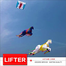 Yingfeida Giant Soft Inflatable Pilot Kite 5-Hole Large Tractor Lifter Blue White