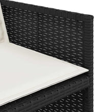 vidaXL Garden Furniture Set 17 Pieces with Cushions Synthetic Rattan Black