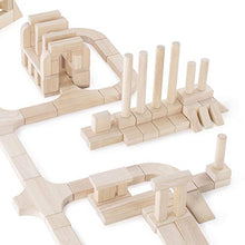 Guidecraft Unit Blocks Set E 218-Piece Wooden Educational Toy Natural