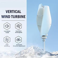 HYZHANHONG 3000W Vertical Wind Turbine Generator Kit - 12V24V48V 2-Blade Solar Wind Power System with Controller for Home, Boat, Marine, Garden (White),12v