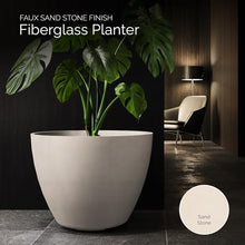 COSAPOTS Lupo Tapered Indoor/Outdoor Planter, 24x18in Sand Stone