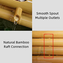 GenSDH Bamboo Water Fountain with Pump, Garden Water Features Decor Kit, Feng Shui Zen Fountains, for Patio Garden Pond Fish Tanks, 70Cm,70cm