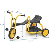 Children's Factory Angeles MyRider Tandem Toddler Tricycle Yellow/Black