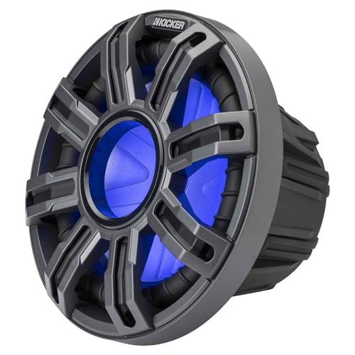 KICKER 10-Inch Premium Marine Subwoofer & 48KXMA8004 Marine Amp Bundle