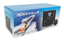 Rockville RGHR45 4 Zone Marine Bluetooth Radio Bundle with (4) WB65KLED 6.5" 600W LED Tower Speakers
