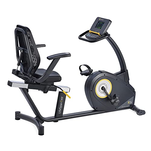 LifeSpan Fitness R5i Recumbent Stationary Bike Black
