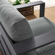Modway Tahoe Aluminum Outdoor Patio Armchair in Gray Charcoal
