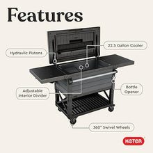 Keter 89.8 Qt Portable Outdoor Patio Cooling Chest, Graphite