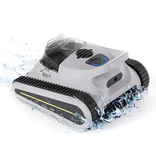 Seauto Crab Robotic Pool Vacuum, Wall-Climbing Robot, Automatic Pool Cleaner, Suitable for Walls and Floors of 1614 Square Feet Pool , Black/Grey