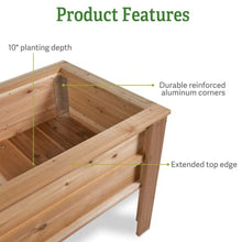 Gardener's Supply Company Craftsbury Cedar Wood Elevated Raised Garden Bed 2ft x 6ft