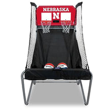 Pop-A-Shot Home Dual Shot with Nebraska Cornhuskers NCAA Graphics Red