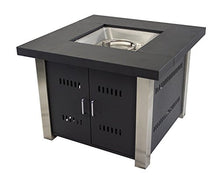 Pleasant Hearth OFG901T Montreal Square Gas Fire Pit Table, 38"